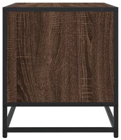 Mobile tv rovere marrone 91x40x46 cm legno multistrato metallo