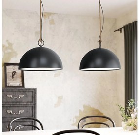 Eglo 78444 - Lampadario a sospensione con filo HODSOLL 2xE27/40W/230V nero/marrone