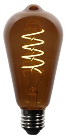 Set di 5 lampadine LED E27 dimmerabili ST64 marrone 4W 100 lm 1800K