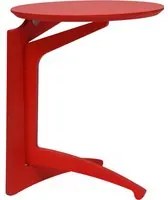 Tavolino Pieghevole da Salotto 53x63 cm in Legno Rosso