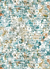Clarke & Clarke Carta da parati Scintilla - Teal/ Spice