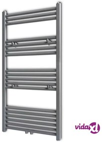 vidaXL Radiatore Centrale Portasciugamano Dritto Grigio 600 x 1160 mm
