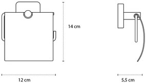 New Line Q3 Portarotolo Coperto Con Coperchio In Acciaio Inox Cromato