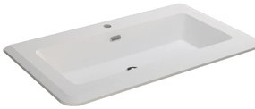 Lavabo a incasso rettangolare Bohemia in resina bianco