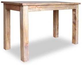 Tavolo da pranzo in legno massello anticato 120x60x77 cm