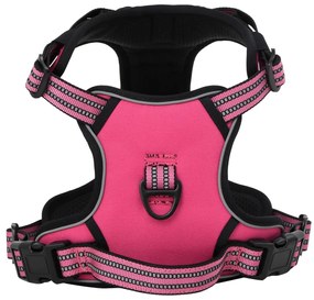Pettorina Per Cani Con Strisce Riflettenti Regolabile Rosa S /