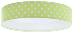 Plafoniera LED GALAXY KIDS 24W 230V verde/bianco a pois