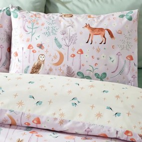 Set copripiumino e federa lavanda per letto matrimoniale 200x200 cm Enchanted Twilight Animals – Catherine Lansfield