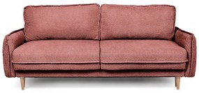 Divano letto rosso in tessuto bouclé 215 cm Patti - Bonami Selection