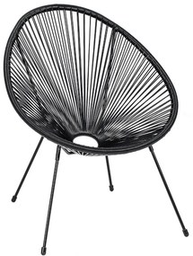Poltrona da esterno nera in metallo e plastica Avocado Comfort – Bonami Selection