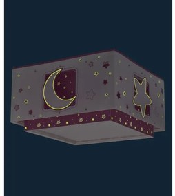 Dalber 63236S - Plafoniera per bambini MOONLIGHT 2xE27/60W/230V rosa