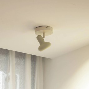 Lindby Huby, faretto da soffitto a 1 luce, crema/verde chiaro, ferro