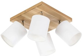 Spot-Light DO56844474 - Faretto da binario APRILLIA 4xE27/25W/230V quercia/bianco