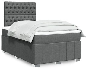 Giroletto A Molle Con Materasso Grigio Scuro 120x200 Cm Tessuto /