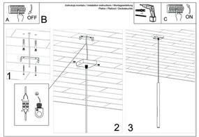 Sollux SL.1271 - Lampadario a sospensione con filo PASTELO 1xG9/8W/230V calcestruzzo