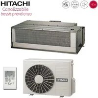 Climatizzatore Condizionatore Hitachi Inverter Canalizzato Bassa Prevalenza 9000 Btu RAD-25RPE R-32 Wi-Fi Optional con Comando a Parete - Novit