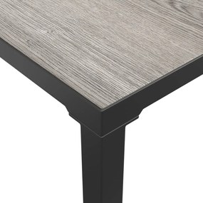 Tavolino da giardino grigio 55x55x31 cm dpc e acciaio