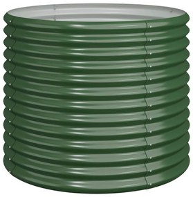 Vaso da Giardino Acciaio Verniciato a Polvere 80x80x68 cm Verde