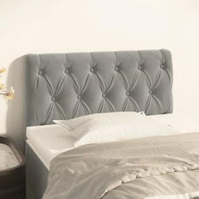Testiera Grigio Chiaro 80x7x78/88 Cm İn Velluto /