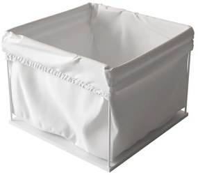 Cesta porta biancheria in cotone bianco SENSEA Jnka 120 l
