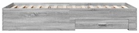 Giroletto cassetti grigio sonoma 90x200 cm legno multistrato