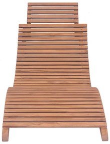 Lettini prendisole pieghevoli 2pz in legno massello di teak