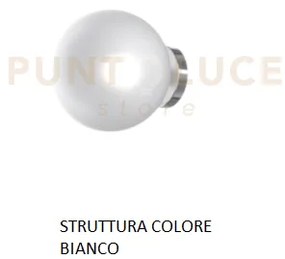 Applique bianco 1 luce vetro bianco fog 1184bi-a-bf