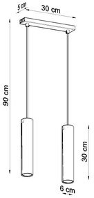 Sollux SL.1480 - Lampadario a sospensione con filo LAGOS 2xGU10/10W/230V color crema