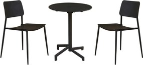 OPERA - set tavolo in metallo cm Ø 60 x 74 h con 2 sedie Viper