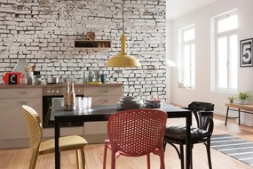 Fotomurale White brick, multicolore