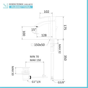 Set miscelatori con doccia a incasso lavabo e bidet in ottone cromato Mariani linea Marte