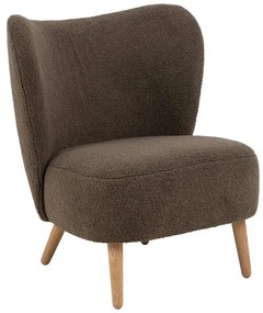 Poltrona marrone in tessuto bouclé Elmont - Actona