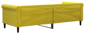 Letto da giorno giallo 80x200 cm in velluto