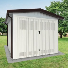 Garage acciaio Newport SAPIL, con porta basculante 17.17 m², Sp 40 mm