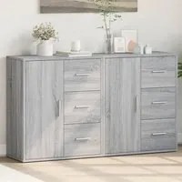 Credenze 2 pz Grigio Sonoma 60x31x70 cm in Legno Multistrato 3276558