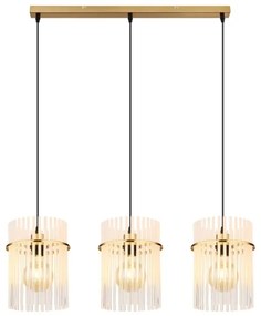 Globo 15698-3HM - Lampadario a sospensione con filo GORLEY 3xE27/60W/230V oro