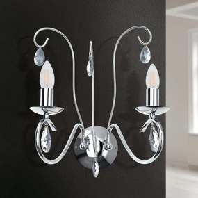 Orion WA 2-1093/2- Applique di cristallo ALESSIA 2xE14/40W/230V cromo lucido