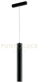 Sospensione davinci tubo nero led 48v 5w 500lm 3000k 30x16,1x6cm