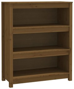 Libreria Marrone Miele 80x35x97 cm in Legno Massello di Pino