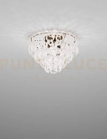 Giogali lampadadario a soffitto 50 bianco e bronzo opaco 4 luci att...