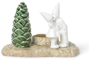 Portacandele natalizio in gres Bacio di Natale, lunghezza 17 cm Christmas Tales - Kähler Design