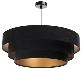 Lampadario su corda TRINITI 1xE27/60W/230V nero/oro