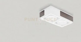 Velia lampada a soffitto 2 luci attacco gx53 bronzo in gesso e allu...