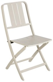 Sedia da giardino pieghevole in alluminio Idaho NATERIAL, seduta in alluminio beige