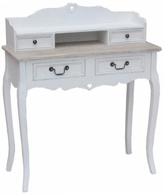 LOR - Scrittoio con 4 cassetti in legno di paulownia