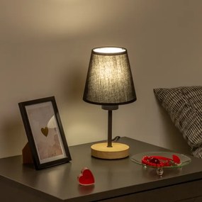Brilagi - Lampada da tavolo NUBILA WOOD 1xE27/25W/230V quercia/nero