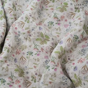 Lenzuolo di lino elasticizzato di colore naturale 90x200 cm Botany 2 - Linen Tales