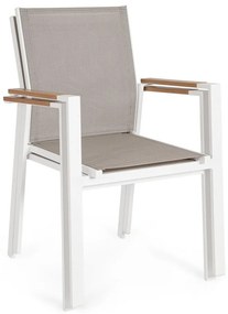 Sedie da esterno in set bianche in metallo 4 pz Heta – Bizzotto