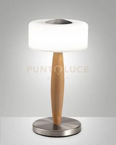 Elea lampada da tavolo  nichel satinato dimmerabile a led 3000k - 8...