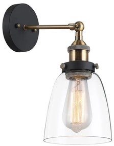 ITALUX MBM-2563/1 GD+CL - Applique FRANCIS 1xE27/40W/230V nero/oro